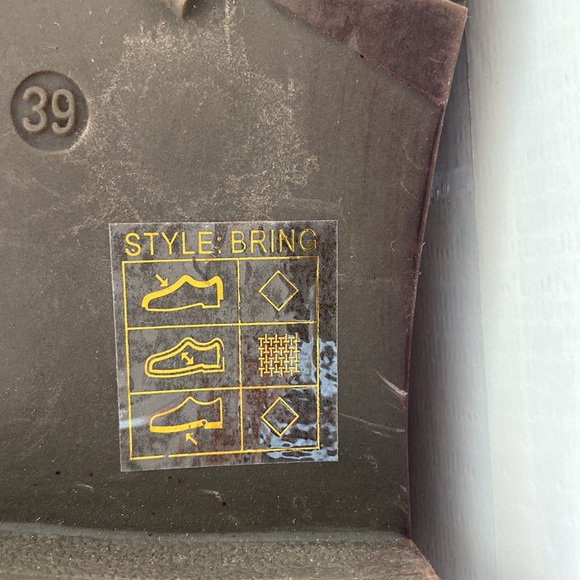 Brown leather lace up boots with knitted cuff detail by Coolway - Picture 12 of 16